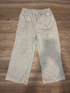 Cider Wide-Leg Sweatpants in Heather Grey – Size XL